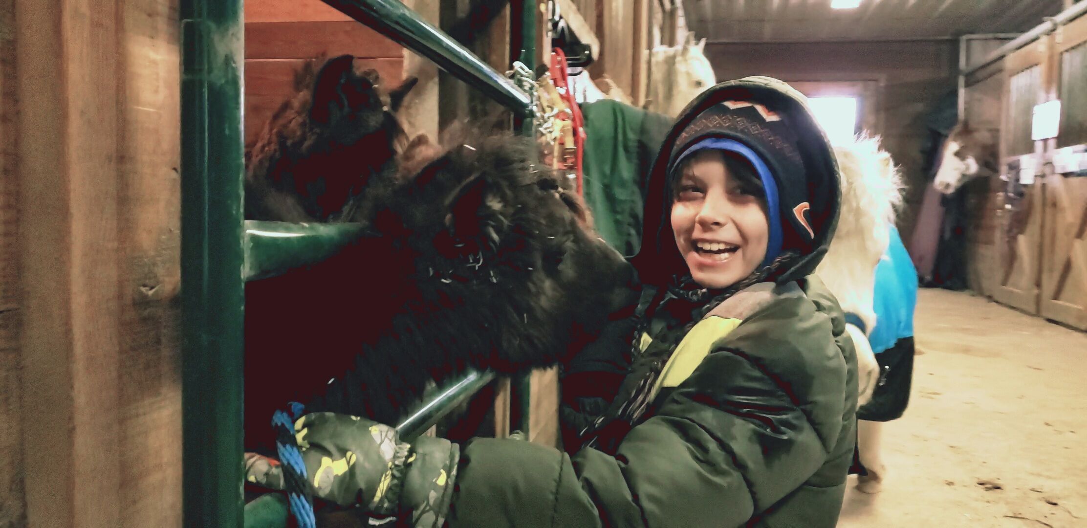 All smiles in the barn